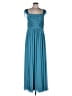 Vera Wang 100% Polyester Teal Blue Cocktail Dress Size 10 - photo 1