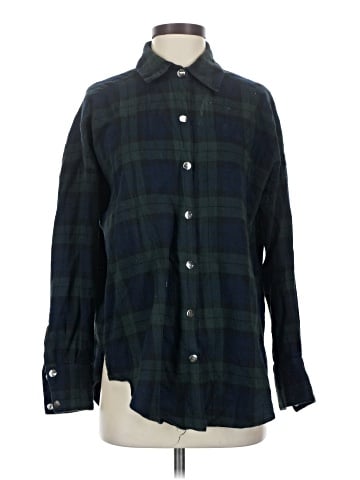 Zara Basic Long Sleeve Button-Down Shirt (view 1)