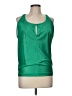 Bisou Bisou 100% Polyester Green Sleeveless Blouse Size M - photo 1