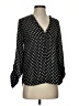 LC Lauren Conrad 100% Polyester Polka Dots Black 3/4 Sleeve Blouse Size S - photo 1