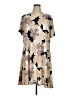 Ashley Blue Print Tan Casual Dress Size 1X (estimated) - photo 1
