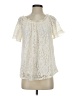 Assorted Brands Ivory Short Sleeve Blouse Size M - photo 1