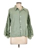 Assorted Brands Green 3/4 Sleeve Button-Down Shirt Size L - photo 1