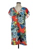 ASOS 100% Polyester Print Blue Casual Dress Size 6 - photo 1