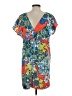 ASOS 100% Polyester Print Blue Casual Dress Size 6 - photo 2