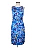 Taylor Print Blue Cocktail Dress Size 4 - photo 1