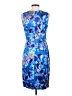 Taylor Print Blue Cocktail Dress Size 4 - photo 2