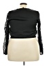 INC International Concepts 100% Polyester Black Long Sleeve Blouse Size XL - photo 2
