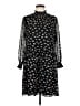 Madewell 100% Polyester Print Black Casual Dress Size M - photo 1