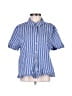 BP. 100% Cotton Stripes Blue Tan Short Sleeve Button-Down Shirt Size S - photo 1