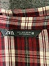 Zara 100% Polyamide Plaid Burgundy Long Sleeve Blouse Size S - photo 7
