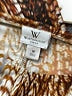 Worthington Animal Print Brown Short Sleeve Top Size M - photo 7