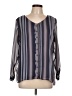 Christopher & Banks 100% Polyester Gray Long Sleeve Blouse Size L (petite) - photo 1
