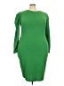 Ashley Stewart 100% Polyester Solid Green Cocktail Dress Size 22 - 24 Plus - photo 1