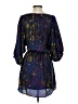 Tegan 100% Polyester Print Blue Cocktail Dress Size 4 - photo 2