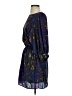 Tegan 100% Polyester Print Blue Cocktail Dress Size 4 - photo 5