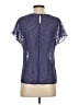 Ann Taylor LOFT Outlet 100% Polyester Blue Short Sleeve Blouse Size S - photo 2