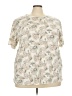 Classic Elements Floral Ivory Short Sleeve T-Shirt Size 3X - photo 1