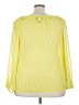 Lane Bryant 100% Polyester Polka Dots Yellow 3/4 Sleeve Blouse Size 18 - 20 Plus - photo 2