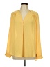 Pleione 100% Polyester Yellow Long Sleeve Blouse Size L - photo 1