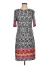 Eliza J Print Blue Casual Dress Size 2 - photo 1