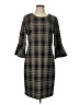 Tacera Plaid Gray Casual Dress Size L - photo 1