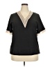 Unbranded Black Short Sleeve Blouse Size XXL - photo 1