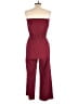 Assorted Brands Solid Burgundy Jumpsuit Size L - photo 2