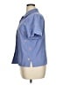 Cervelle Hearts Blue Short Sleeve Blouse Size 1X - photo 5