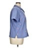 Cervelle Hearts Blue Short Sleeve Blouse Size 1X - photo 4