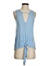 Lanston Blue Sleeveless T-Shirt Size XS - photo 1