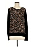 Ecru Animal Print Black Pullover Sweater Size M - photo 1