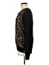 Ecru Animal Print Black Pullover Sweater Size M - photo 5