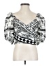 Express 100% Cotton Silver 3/4 Sleeve Blouse Size XS - photo 1