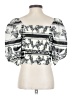 Express 100% Cotton Silver 3/4 Sleeve Blouse Size XS - photo 2