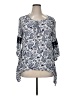 Robert Louis 100% Rayon Blue 3/4 Sleeve Blouse Size 1X - photo 1