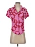 Gibson 100% Rayon Pink Short Sleeve Blouse Size XXS - photo 1