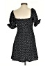 Shein 100% Polyester Polka Dots Black Casual Dress Size 4 - photo 2