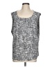 Calvin Klein Silver Black Sleeveless Blouse Size L (estimated) - photo 1