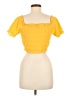 Shein 100% Polyester Yellow Short Sleeve Top Size 4 - photo 2