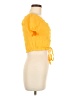 Shein 100% Polyester Yellow Short Sleeve Top Size 4 - photo 4
