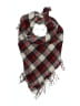 Unbranded Plaid Burgundy Red Scarf One size - photo 1