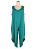JOY Color Block Teal Jumpsuit Size 2x - photo 1