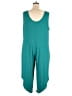 JOY Color Block Teal Jumpsuit Size 2x - photo 2