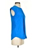 J.Crew 100% Polyester Blue Sleeveless Blouse Size 0 - photo 4