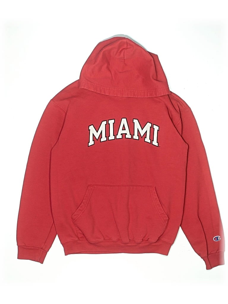 Pre-owned Champion Kids' Pullover Hoodie In Red
