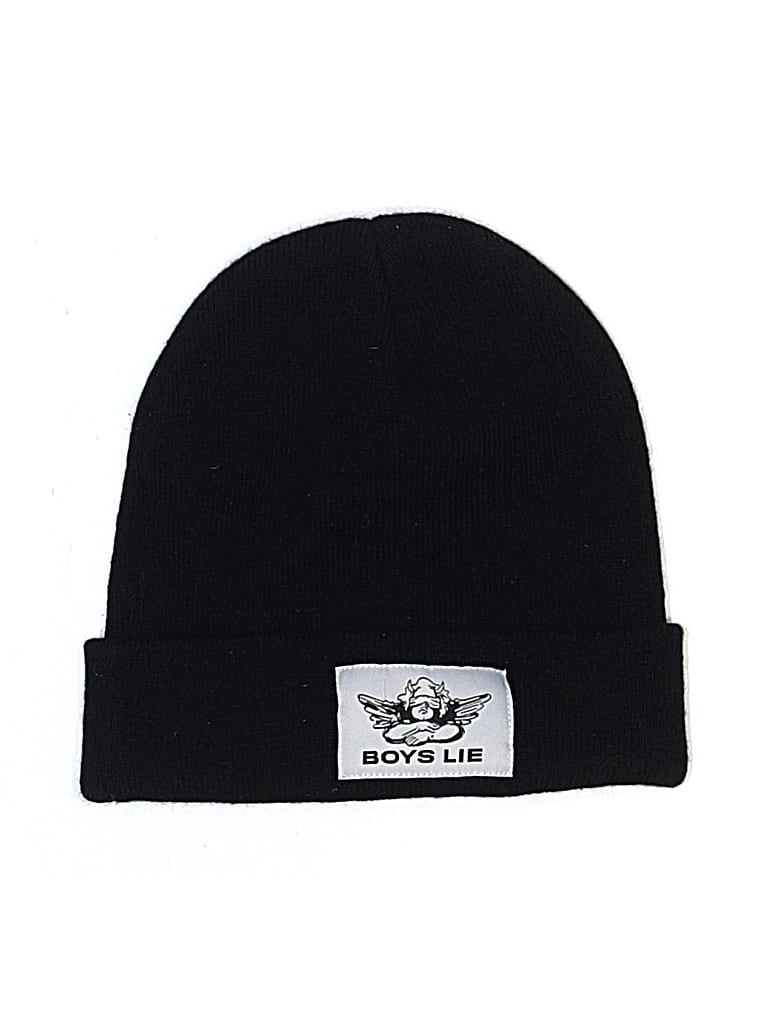 Pre-owned Boys Lie Beanie Hat In Black