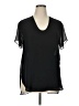 CALVIN KLEIN JEANS 100% Polyester Black Short Sleeve Blouse Size XL - photo 1