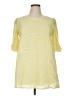 Cherish Yellow Short Sleeve Blouse Size XL - photo 1