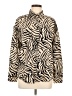 Shein 100% Polyester Animal Print Ivory Long Sleeve Blouse Size 4 - photo 1